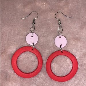 Handmade polymer clay earrings